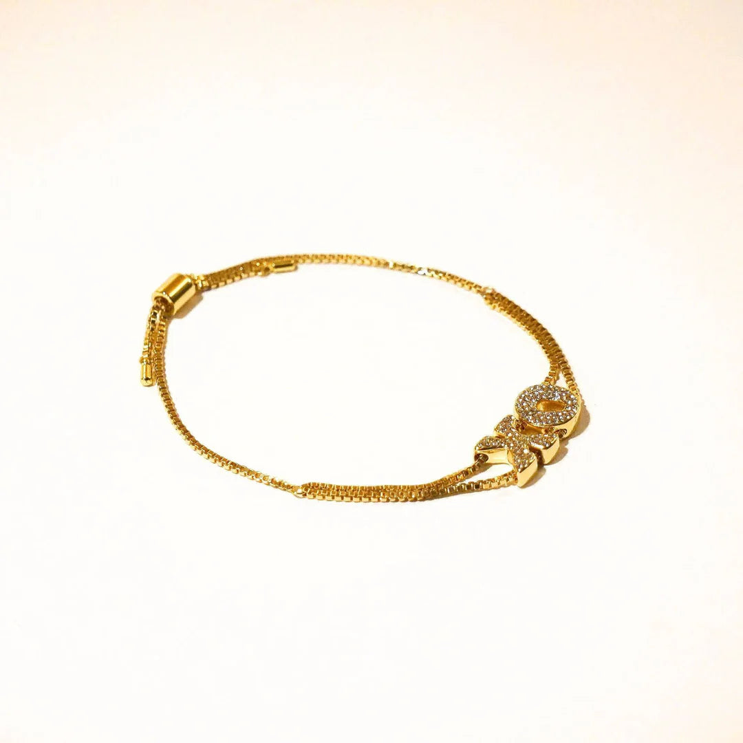 Personalised Bria Bubble Initial Bracelet